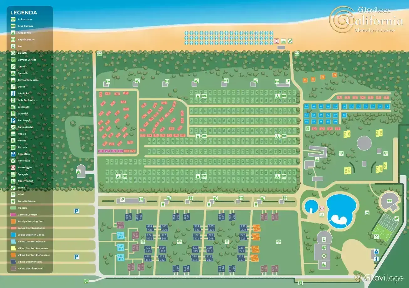 California Camping Village in Montalto di Castro, Italien (2026) | Buchen  Sie Ihren Campingplatz auf JetCamp.com