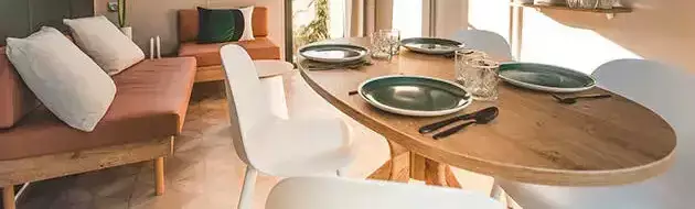 Interior cottage-bungalow Camping Beau Veze