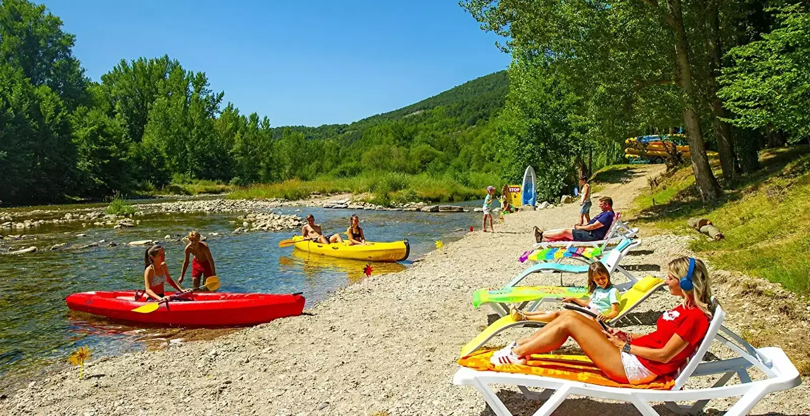 Strand Camping Canoë Gorges du Tarn