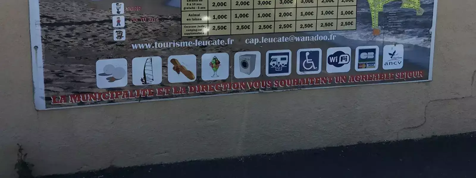 Indgangen Camping Cap Leucate