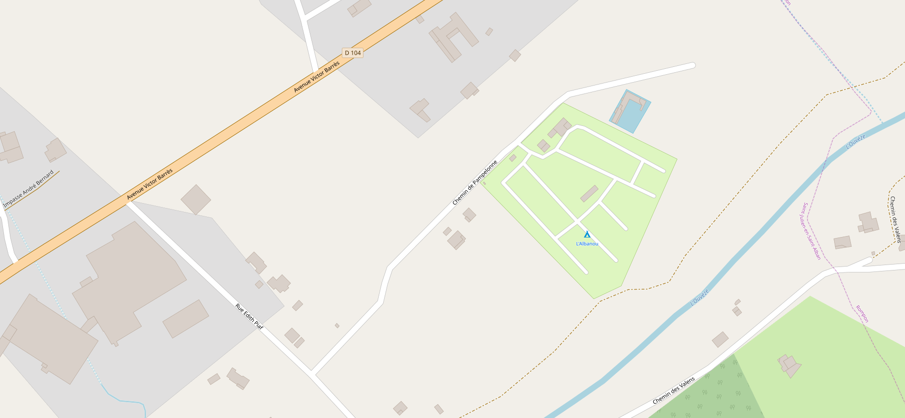 Camping De L'ouveze en Saintjulienensaintalban, France