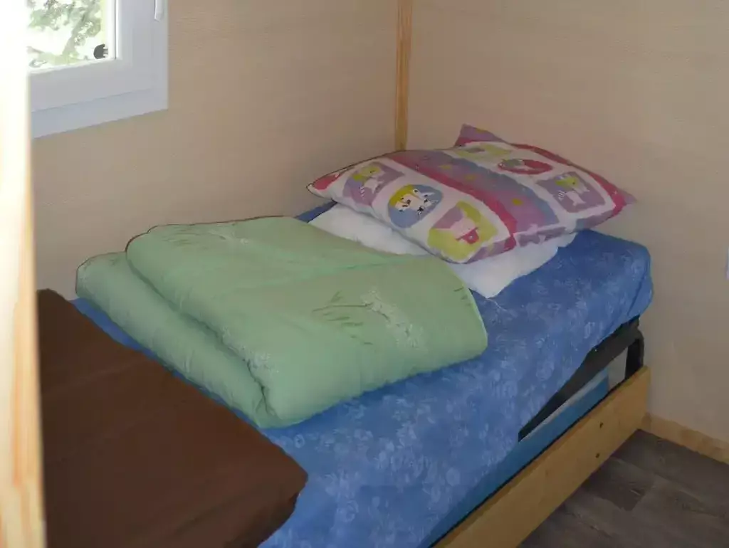Interiør hytte-bungalow Camping Le Moulin