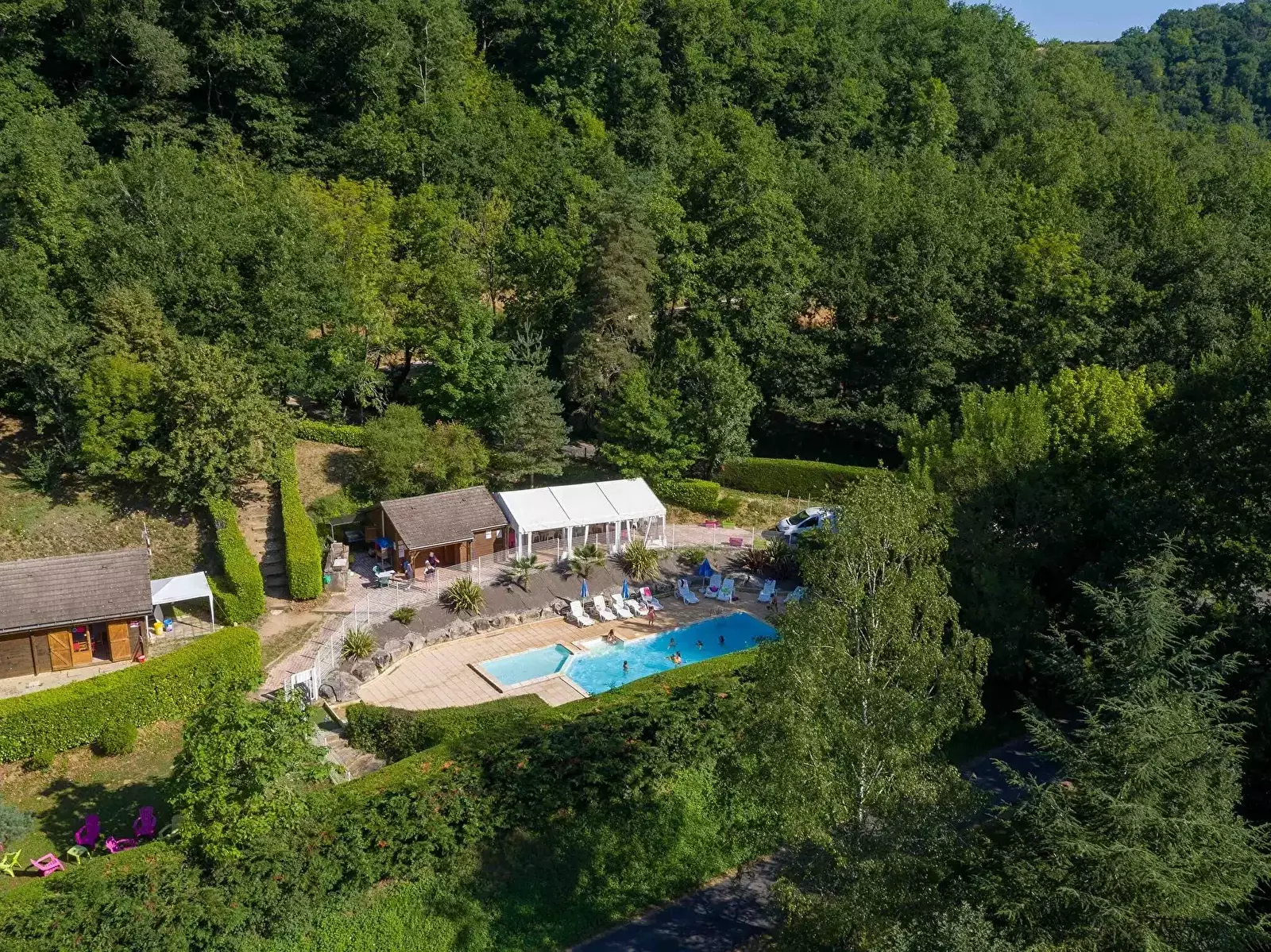 Piscina Camping Les Chalets de la Gazonne