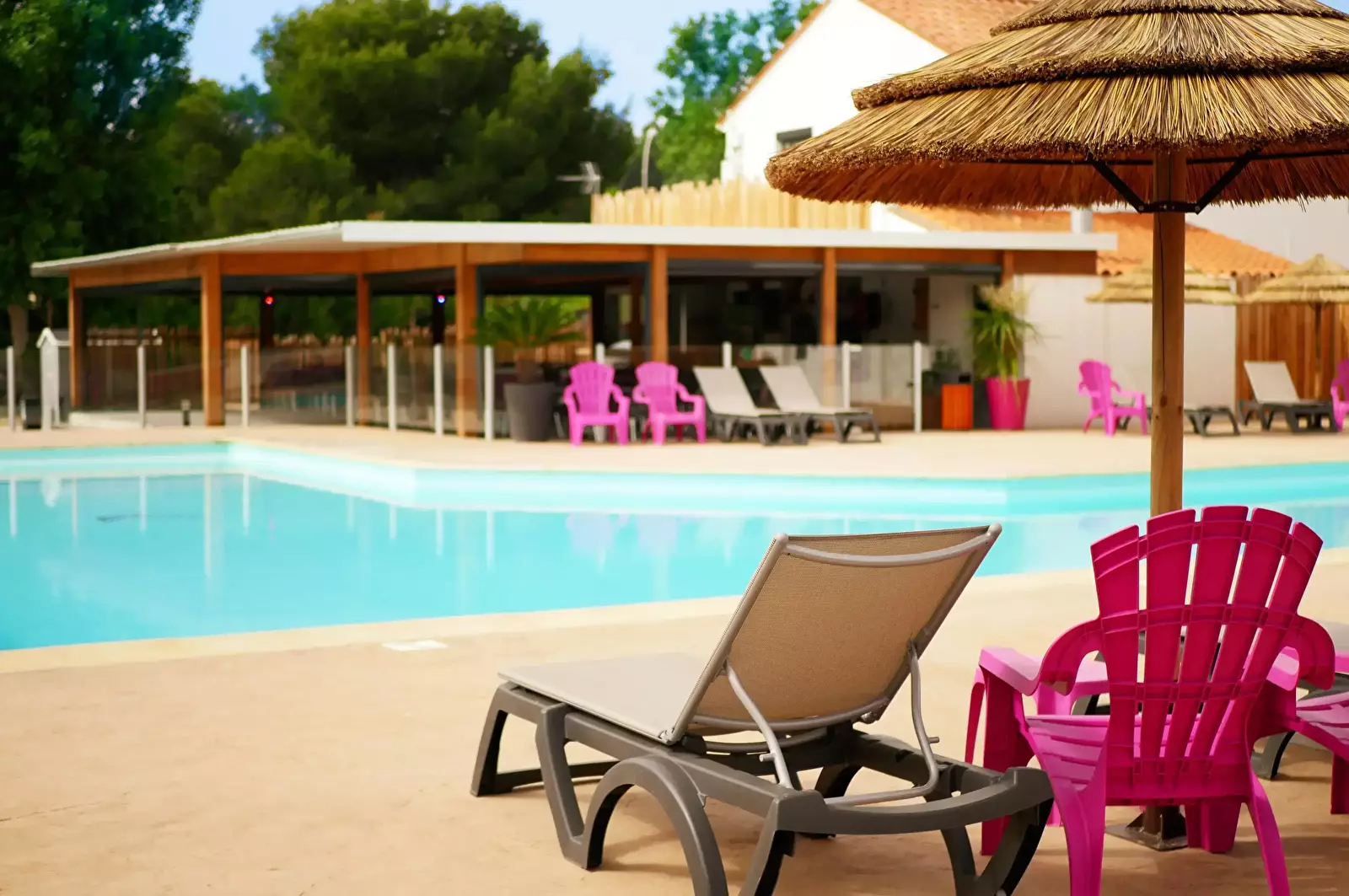 Zwembad Camping Les Flamants Roses