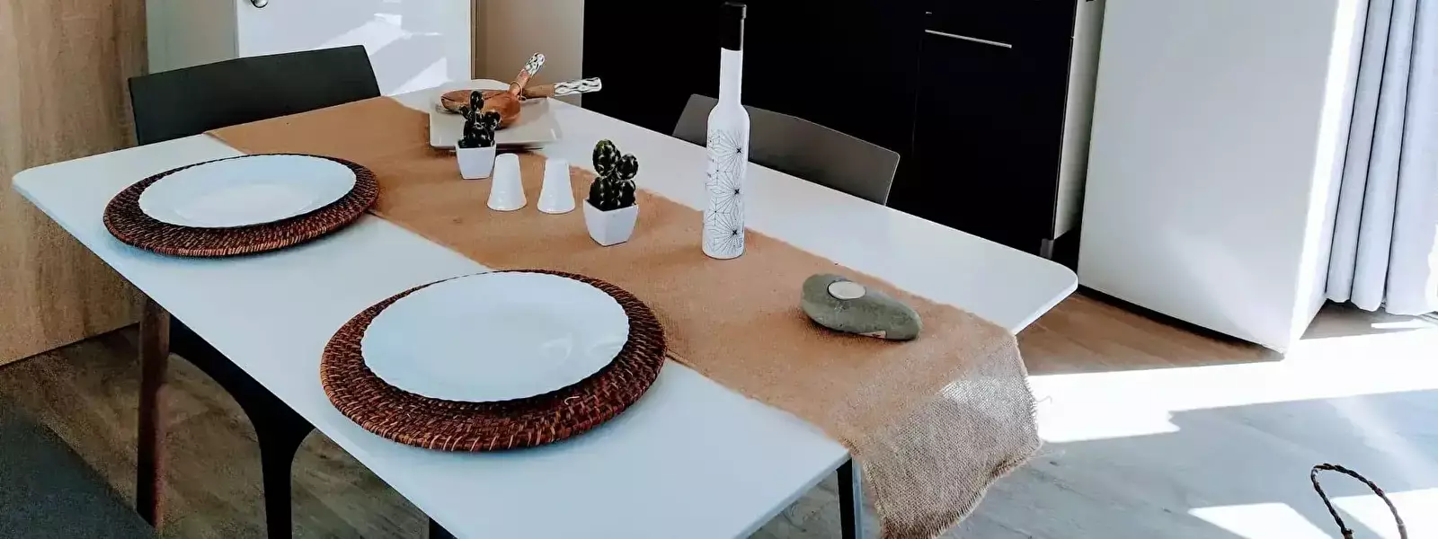 Interiør hytte-bungalow Camping Les Fontanettes