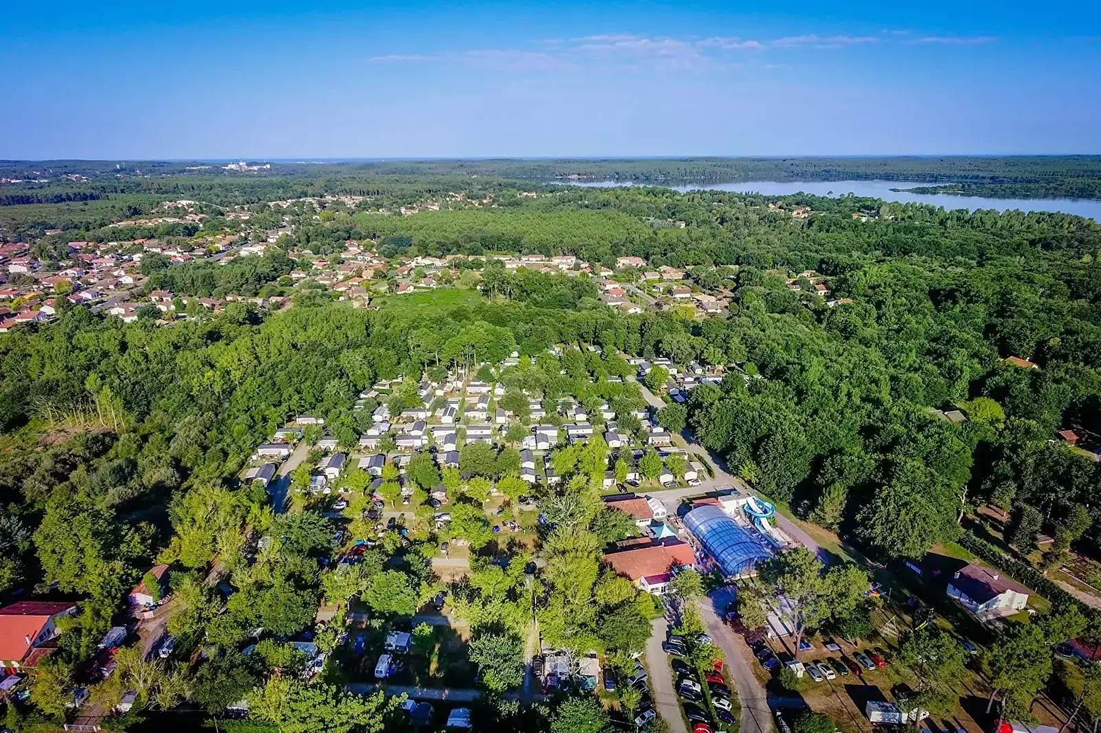 Uitzicht Camping Les Landes Bleues