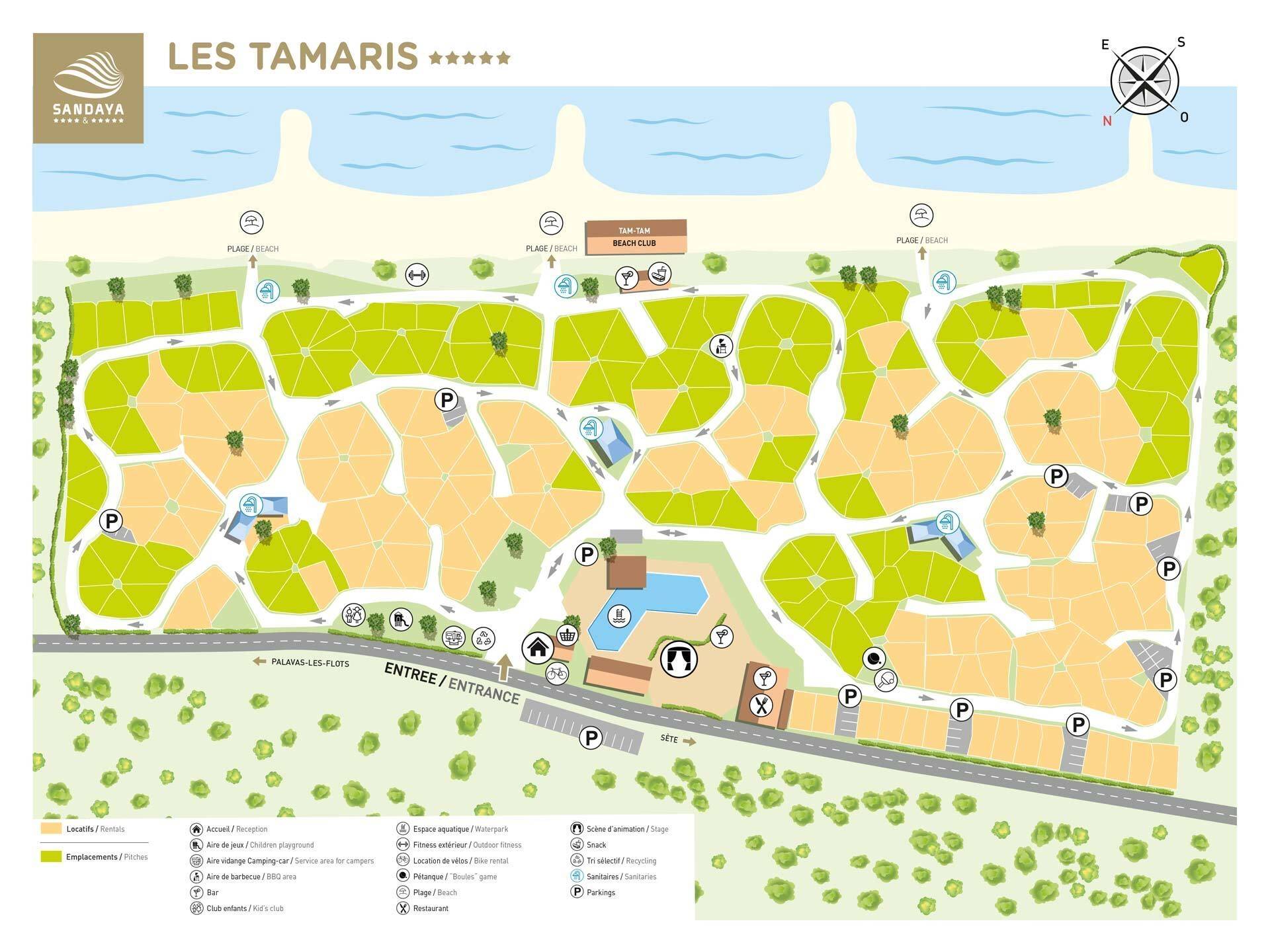 Justering Igangværende Happening Camping Les Tamaris - Sandaya i Frontignan, Frankrig | JetCamp.com