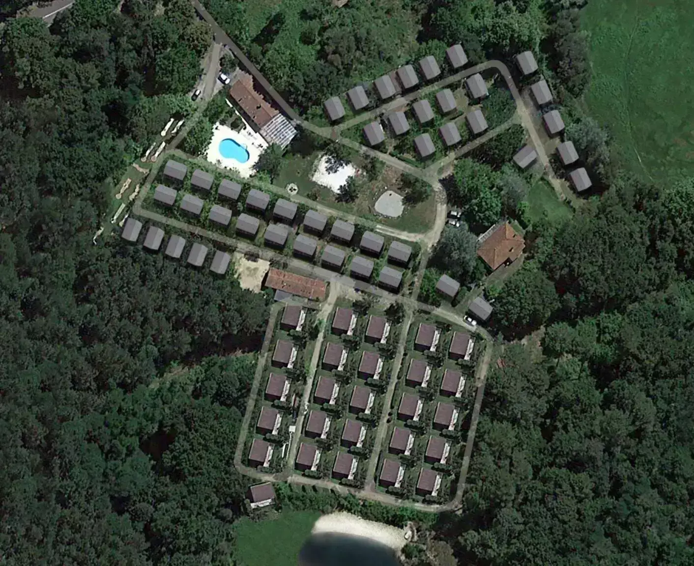 Placeringsoversigt Camping l'Orée des Landes