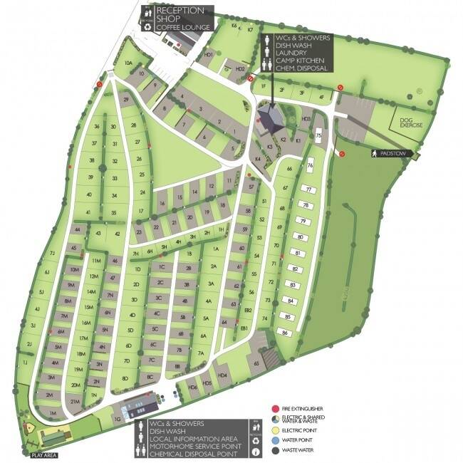 Padstow Touring Park Map Camping Padstow Touring Park In Padstow, Uk | Jetcamp.com