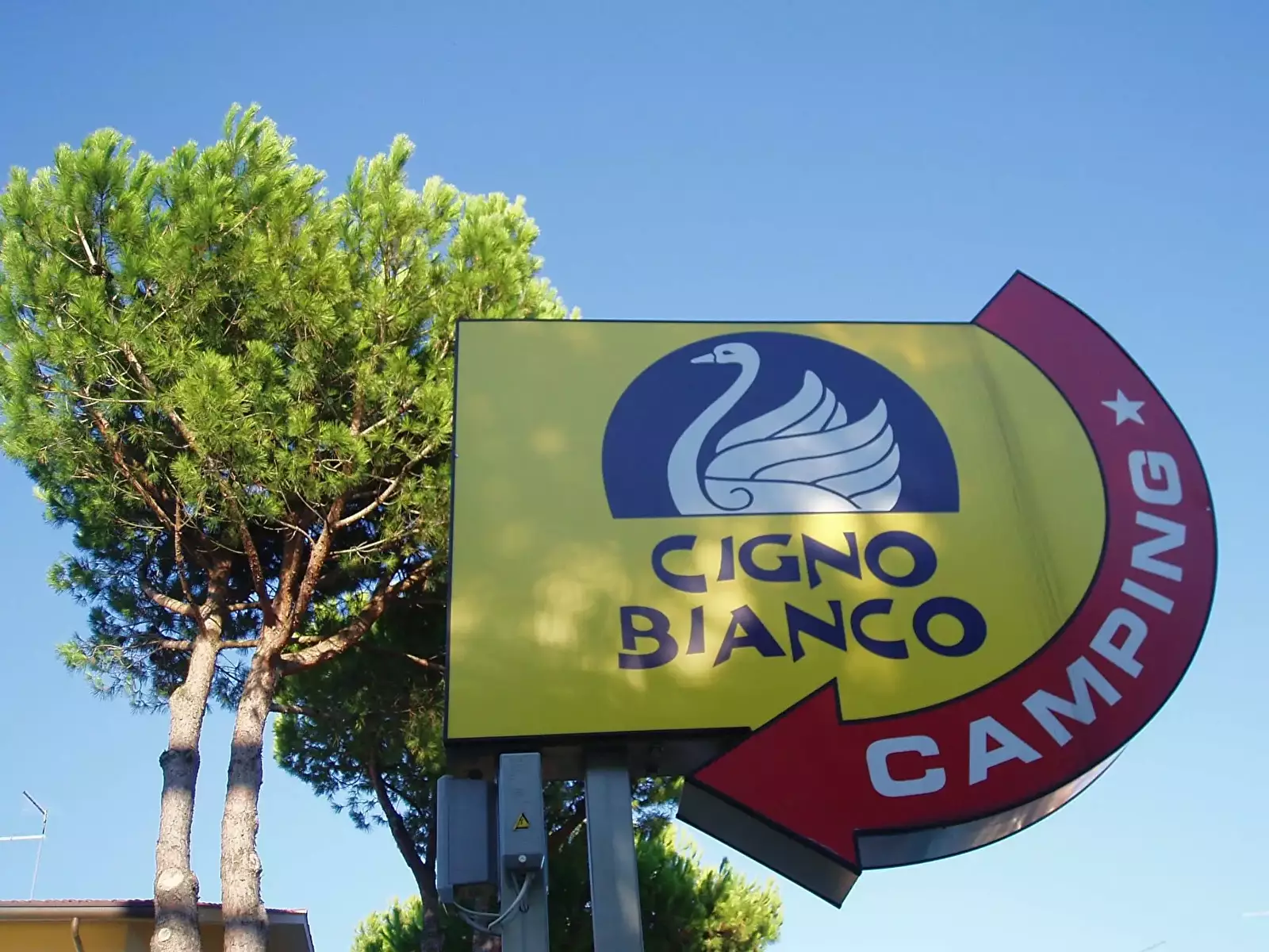 Bejárat Camping Parco Cigno Bianco