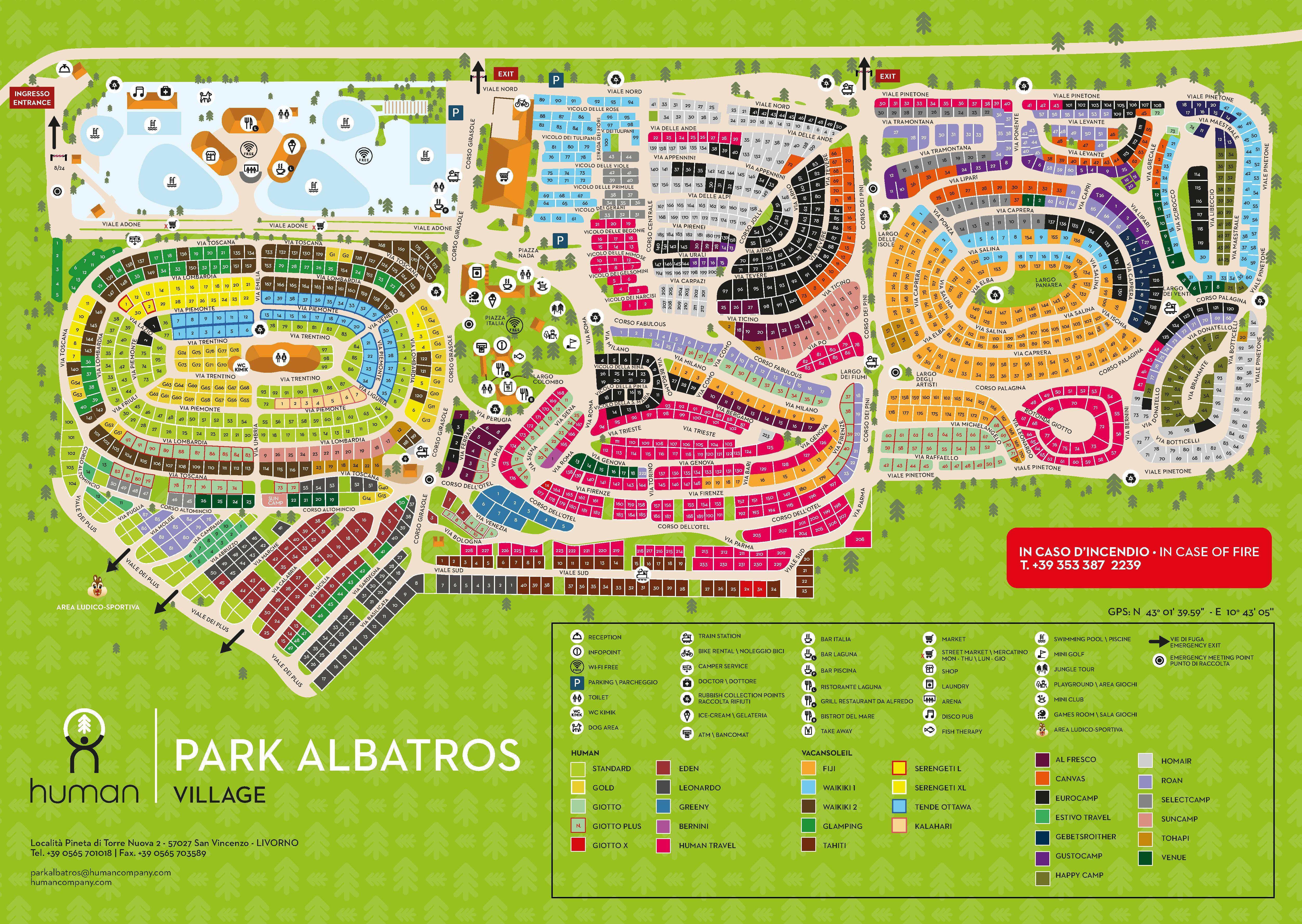 park albatros mapa Camping Park Albatros Human Company En San Vincenzo Italia Jetcamp Com park albatros mapa