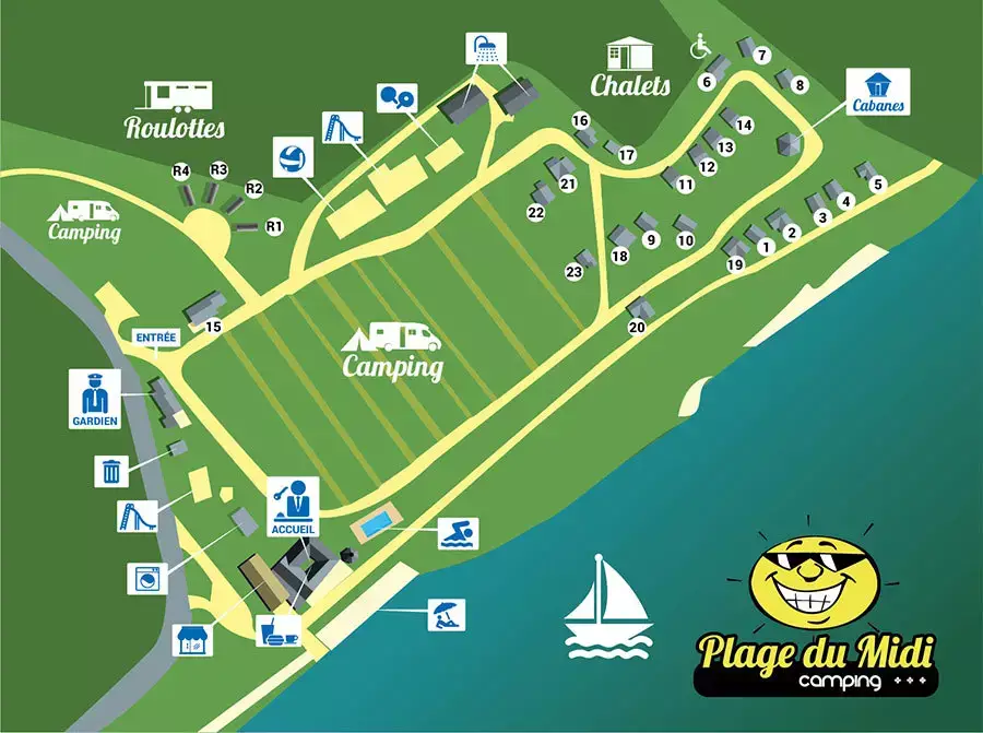 Obecné Camping Plage Du Midi