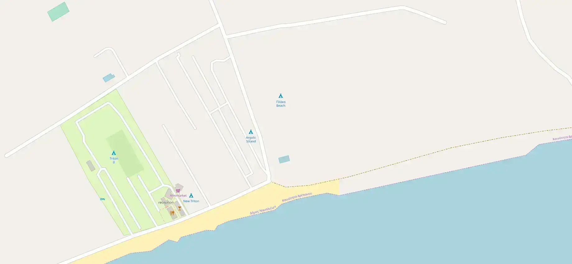 Camping Plaka Beach in Nafplion, Greece (2026) | JetCamp.com