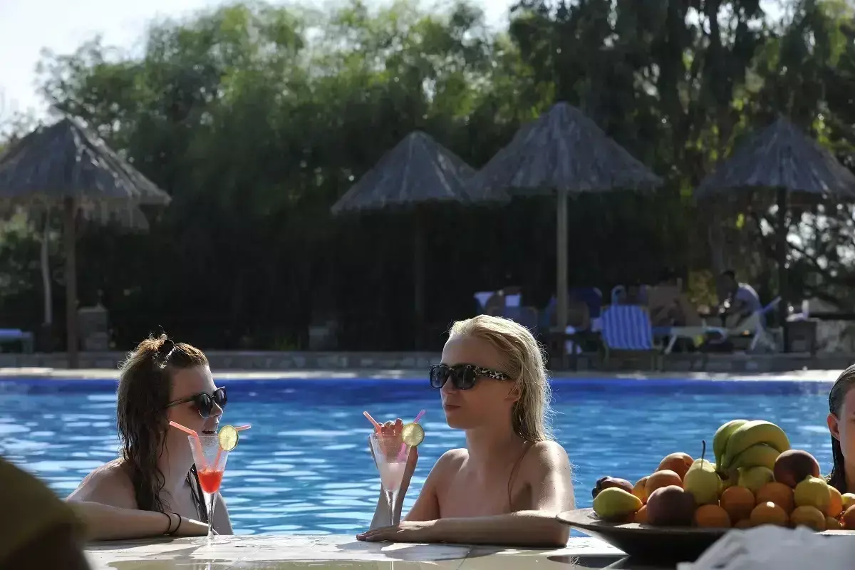 Swimming pool Camping Surfing Beach Paros