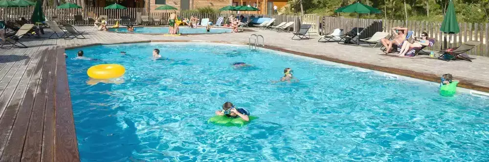 Zwembad Camping Village Sud Ardèche - Huttopia