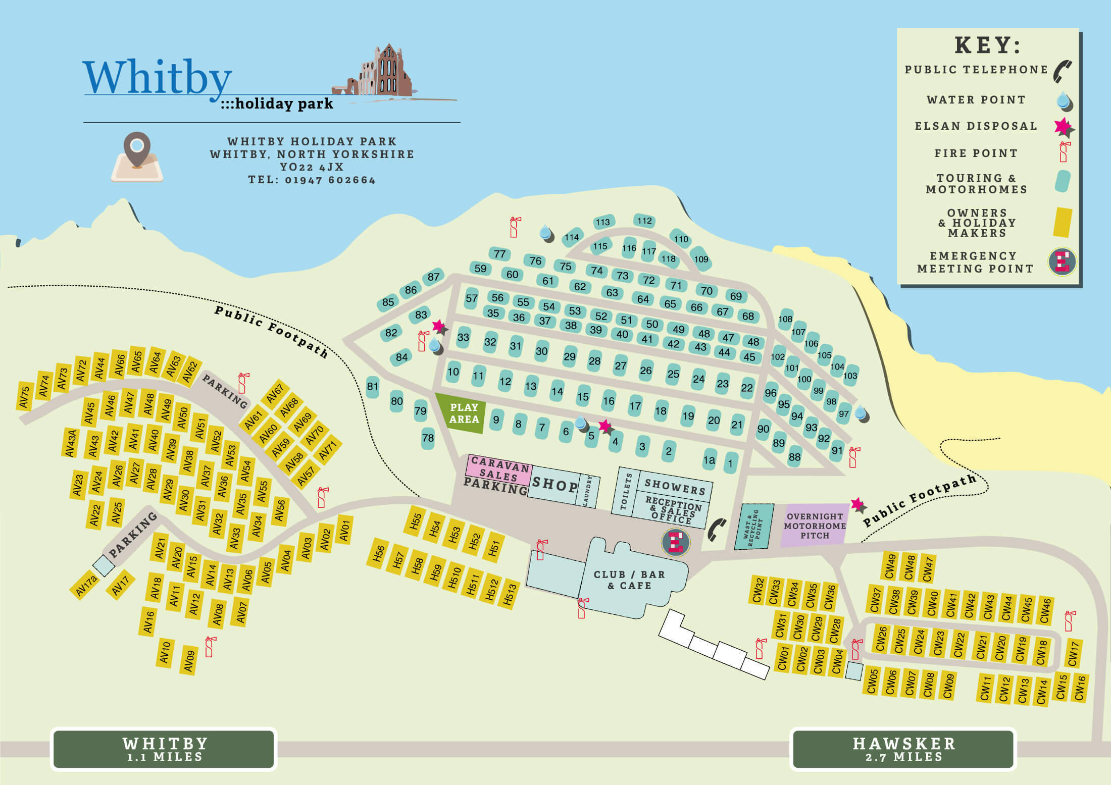 Camping Whitby Holiday Park Map 119585 