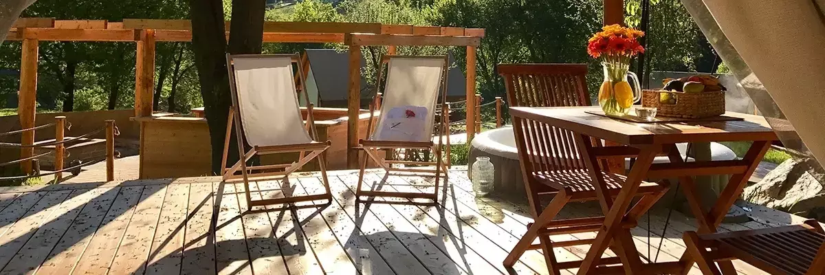 Interior cottage-bungalow Chateau Ramšak, vineyard glamping resort