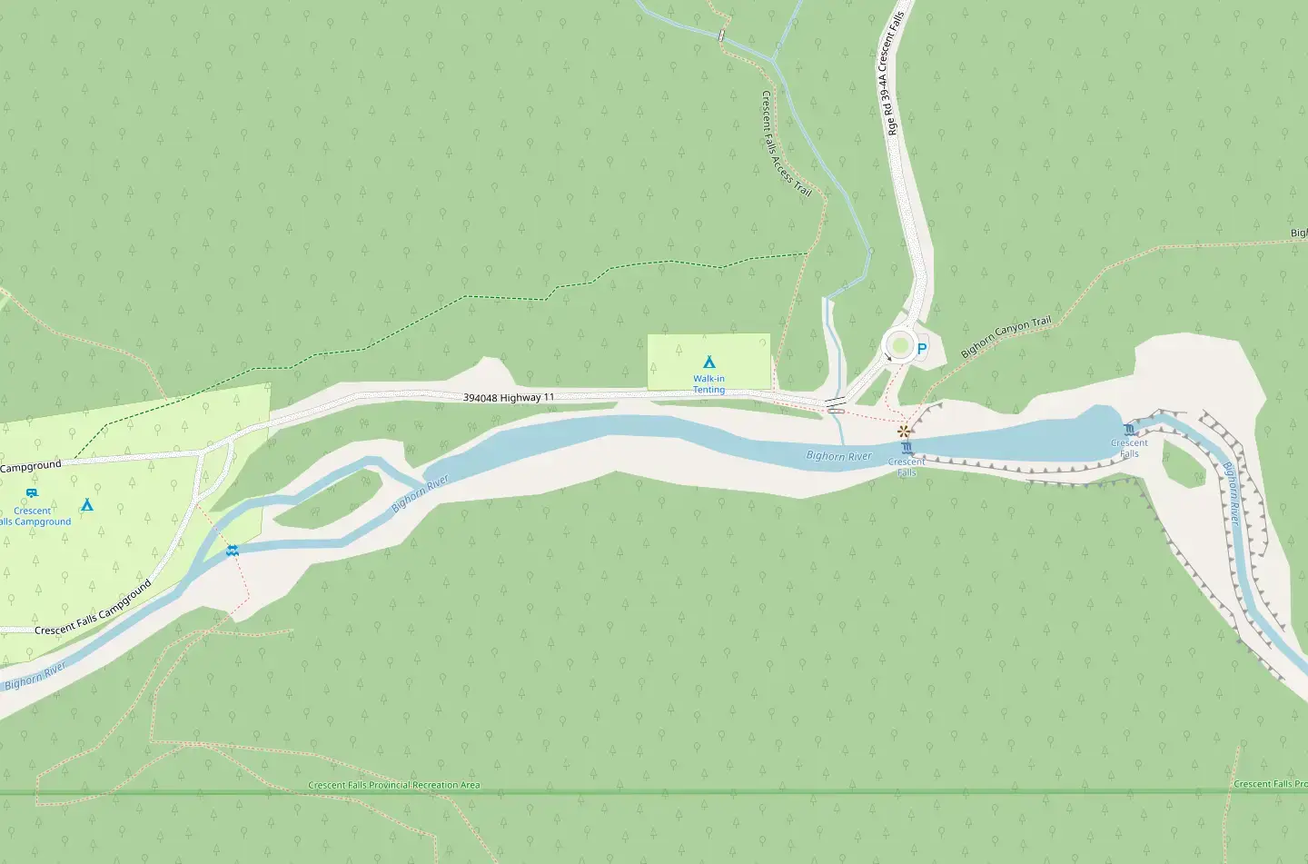 Crescent Falls Campground In Nordegg Canada 2026 All Campings On Crescent Falls Campground Map 779182.webp