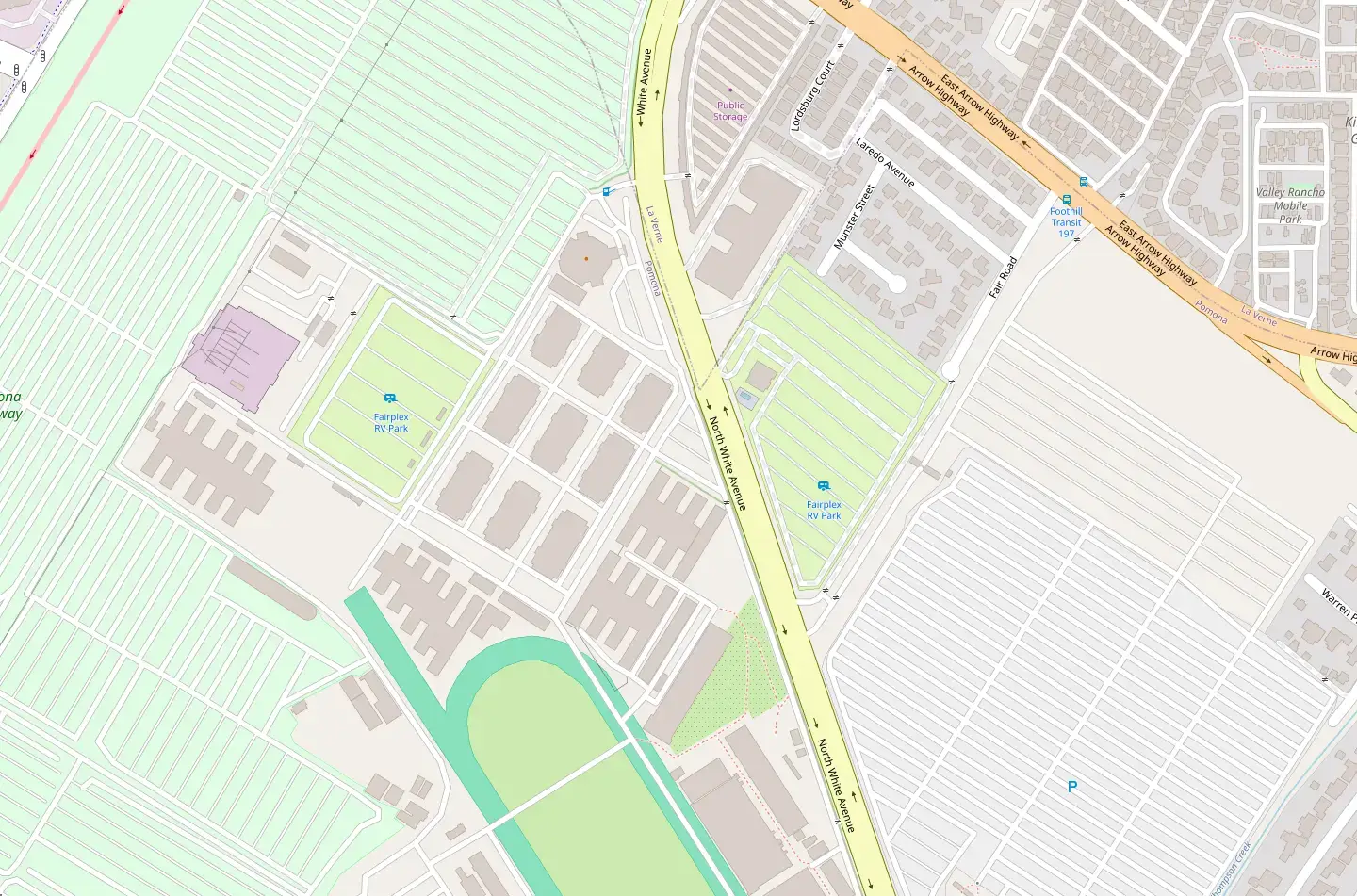 Fearplex Map Fairplex RV Park in Pomona, United States of America (2026) | JetCamp.com