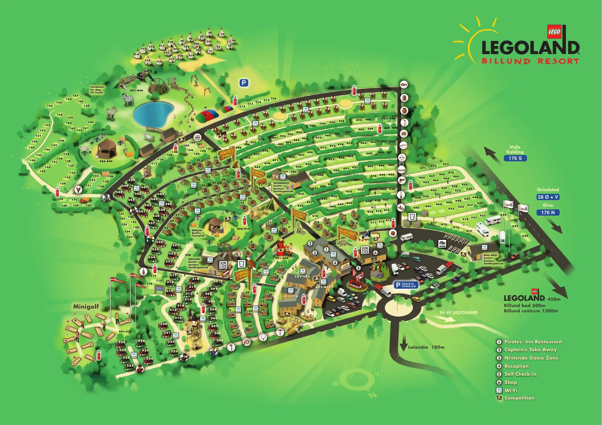 Legoland Billund Map Denmark, The Land Of LEGO, In LEGO, Featuring