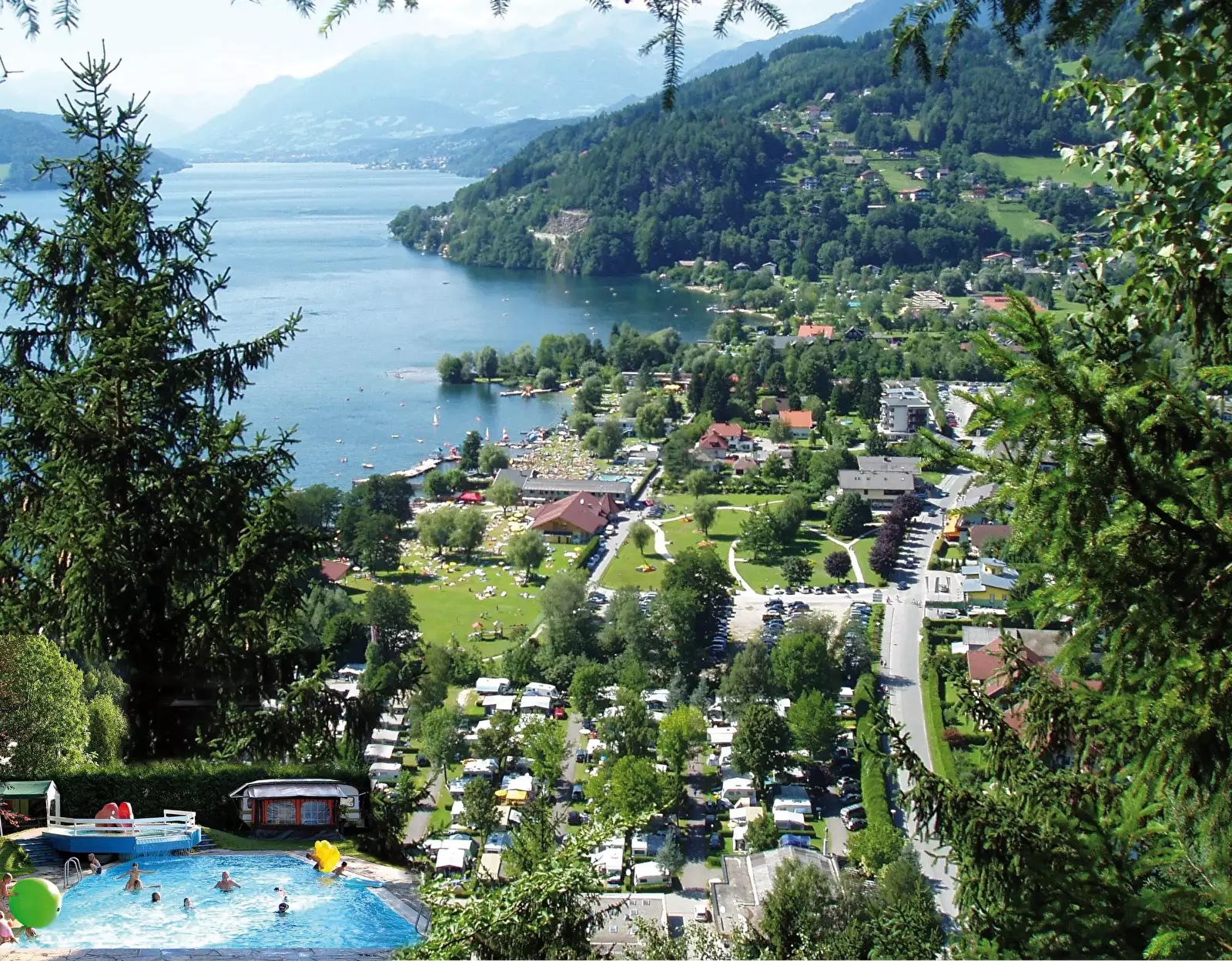View Schwimmbad Camping Mössler