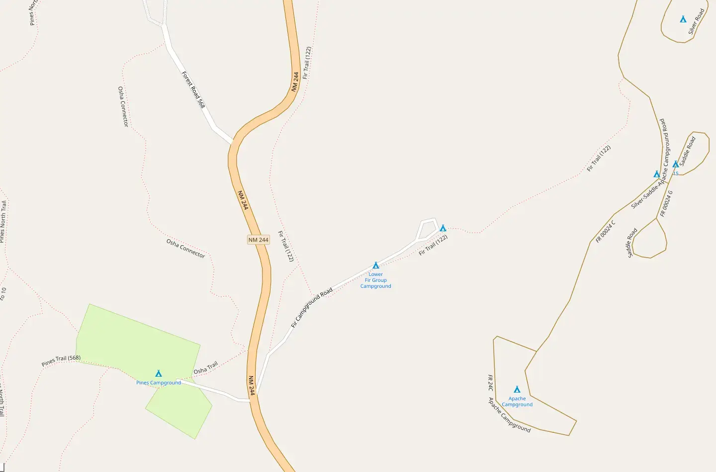 Upper Fir Group Campground In Cloudcroft United States Of America Upper Fir Group Campground Map 800031.webp